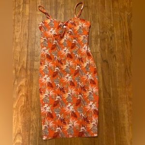 Orange floral sundress